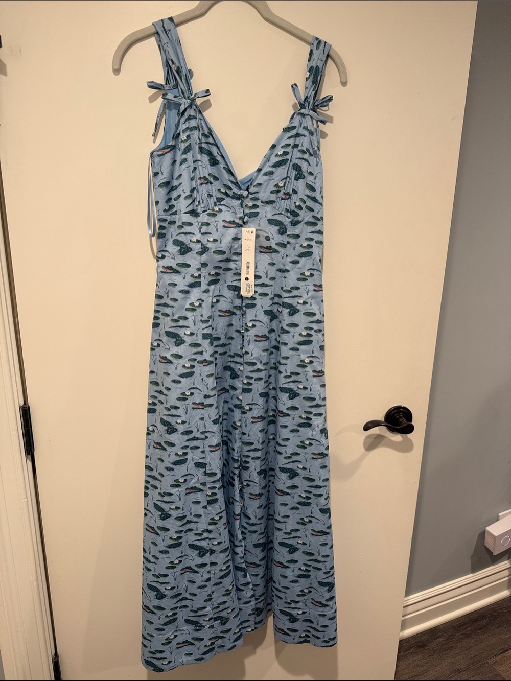 NWT Light Blue Tie-Shoulder Sundress